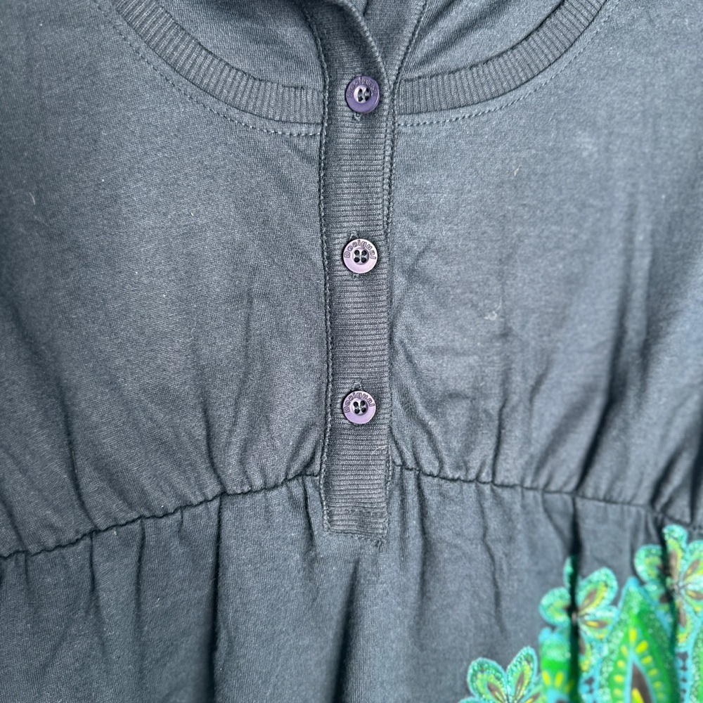 Desigual Black and Green Patterned Dress - Picture 7 of 11